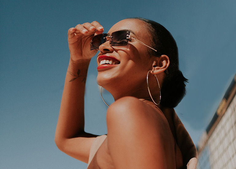 Woman enjoying a healthy outdoor lifestyle